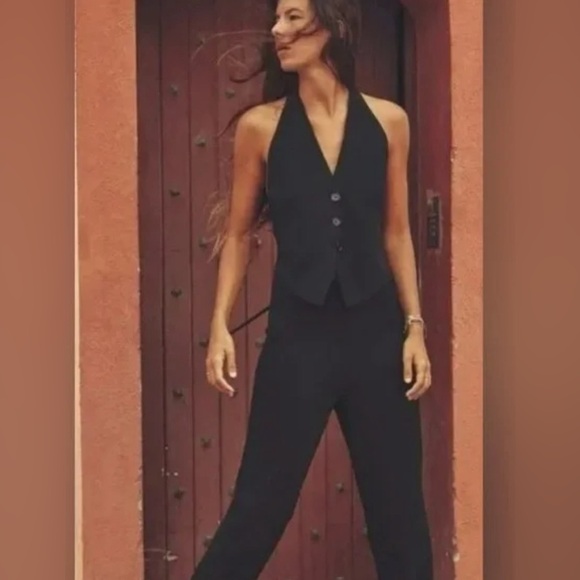 ZARA Tuxedo Halter Vest - Picture 1 of 11